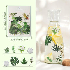 60pcs Plant Stickers Nature Theme Waterproof Botany Decoration Stickers