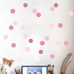 Pink Polka Dot Wall Decorative Self-Adhesive Sticker