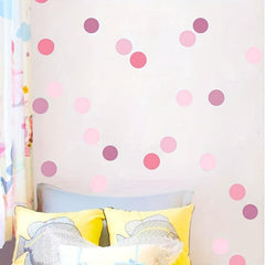 Pink Polka Dot Wall Decorative Self-Adhesive Sticker