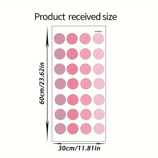 Pink Polka Dot Wall Decorative Self-Adhesive Sticker