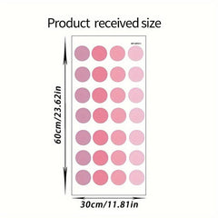 Pink Polka Dot Wall Decorative Self-Adhesive Sticker