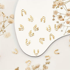 50pcs Metal U-shaped Wire Cable Protectors for Earrings Bracelets DIY