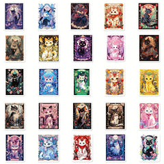 50 Cat Vinyl Waterproof Stickers for Water Bottles Laptop Skateboard