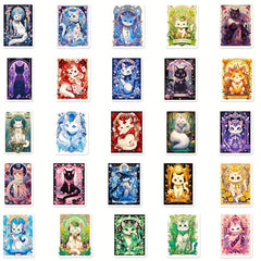 50 Cat Vinyl Waterproof Stickers for Water Bottles Laptop Skateboard