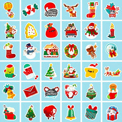 50pcs Funny Merry Xmas Vinyl Stickers for Water Bottles Laptop