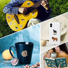 500pcs Realistic Horse Stickers for Water Bottles Laptops Luggage