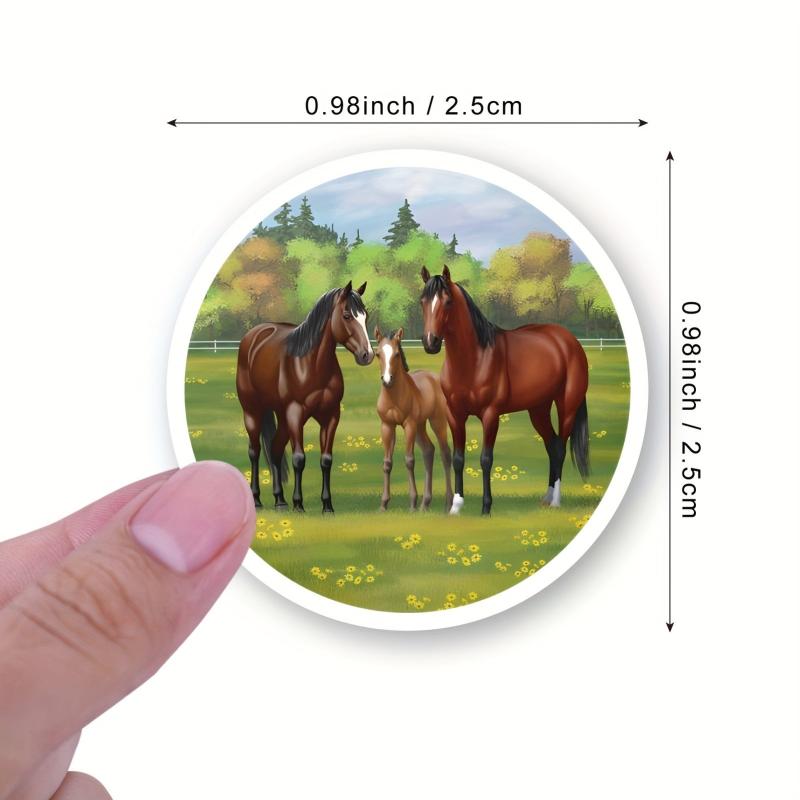 500pcs Realistic Horse Stickers for Water Bottles Laptops Luggage
