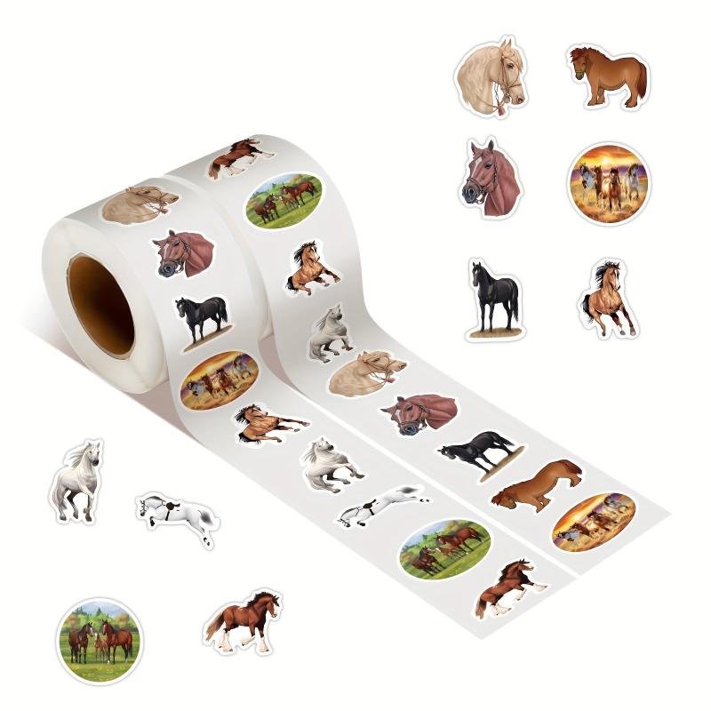 500pcs Realistic Horse Stickers for Water Bottles Laptops Luggage