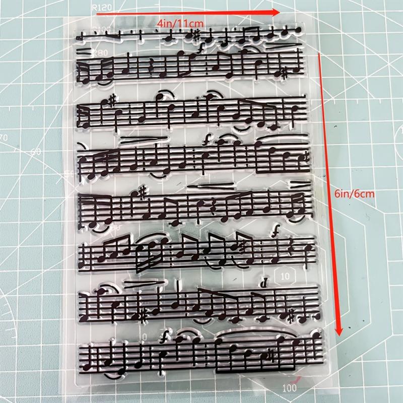Music Note Silicone Stamp for Notebook Greeting Cards Decoration