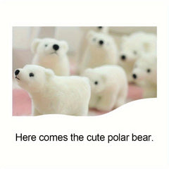 Polar Bear Doll Plush Toy Standing Bear Doll Gift