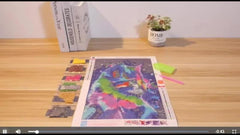 5D Round Full Drill Cartoon Angel Diamond Painting Kit 30x40cm
