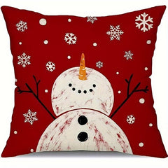 Red Christmas Pillow Covers Merry Christmas Tree Believe Snowflake Winter