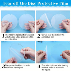 30 Clear Acrylic Discs - Round Circle Blanks with Hole - Engraving Keychain