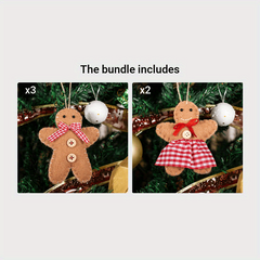 Felt Elk Christmas Tree Decoration Gingerbread Man Deer Hanging Ornament