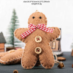 Felt Elk Christmas Tree Decoration Gingerbread Man Deer Hanging Ornament