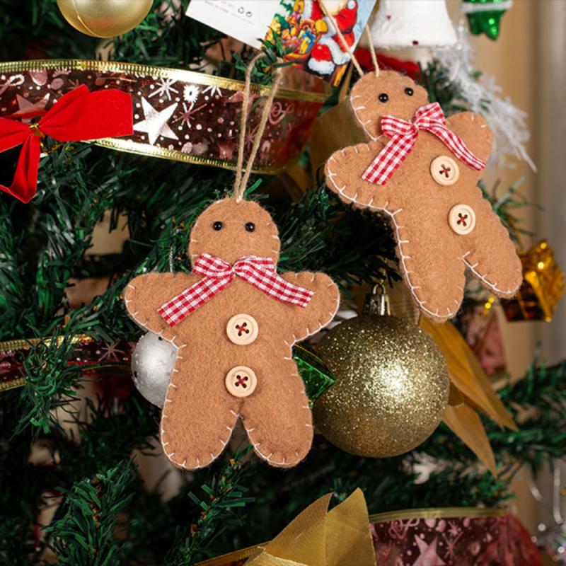 Felt Elk Christmas Tree Decoration Gingerbread Man Deer Hanging Ornament