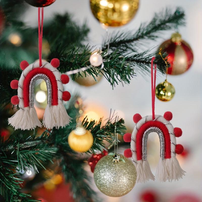 Christmas Hanging Decorations Mini Rainbow Tree Pendants