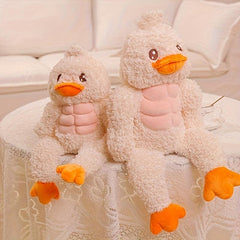 Funny Muscle Frog Duck Plush Toy Motivational Fitness Ugly Abdominal Muscle Doll