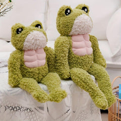 Funny Muscle Frog Duck Plush Toy Motivational Fitness Ugly Abdominal Muscle Doll