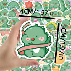 60pcs Dinosaur Cartoon Stickers Waterproof for Decoration Backpacks