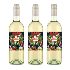 24pcs Christmas Red Wine Bottle Stickers Merry Christmas Decorations