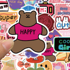 40pcs European American Retro Waterproof Stickers