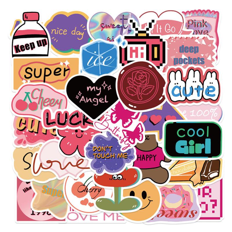 40pcs European American Retro Waterproof Stickers