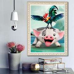 DIY Pig Diamond Painting Kit with Artificial Diamonds