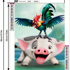 DIY Pig Diamond Painting Kit with Artificial Diamonds
