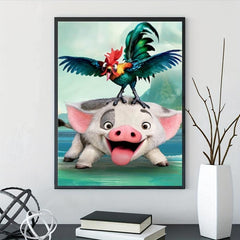 DIY Pig Diamond Painting Kit with Artificial Diamonds