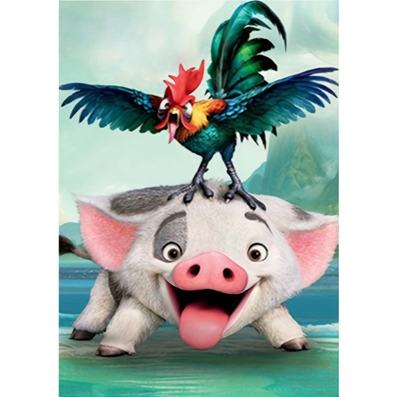 DIY Pig Diamond Painting Kit with Artificial Diamonds