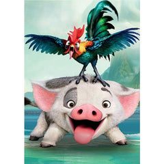 DIY Pig Diamond Painting Kit with Artificial Diamonds