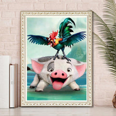 DIY Pig Diamond Painting Kit with Artificial Diamonds