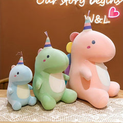 Adorable Dinosaur Doll Macaron Soft Pillow Stuffed Animal Plush Toys