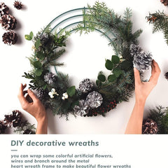 Metal Wire Wreath Frame DIY Flower Handicraft Decoration