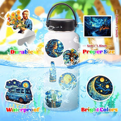 50pcs Starry Sky VSCO Waterproof Stickers for Kids Teens Adults
