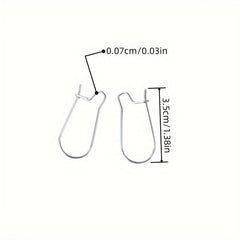 50pcs Stainless Steel Ear Hooks for DIY Earrings