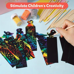 48pcs Dinosaur Bookmark Scratch off Set for Christmas Gift