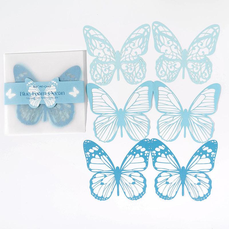 Butterfly Openwork Lace Journal Paper for DIY Decorative Background