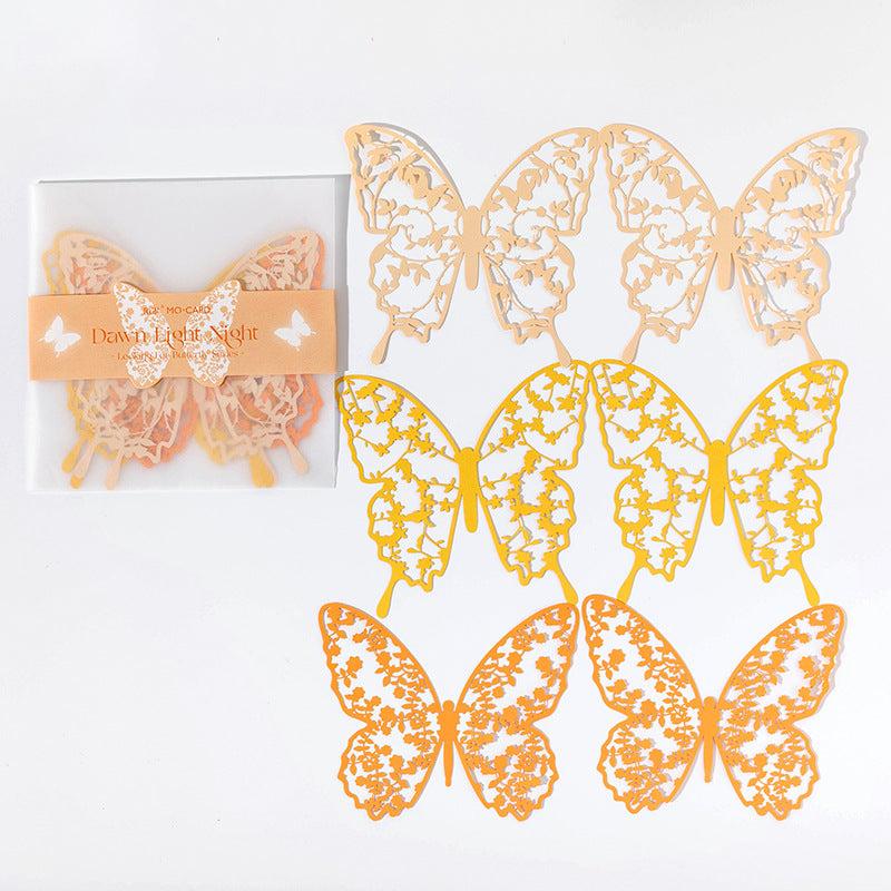 Butterfly Openwork Lace Journal Paper for DIY Decorative Background