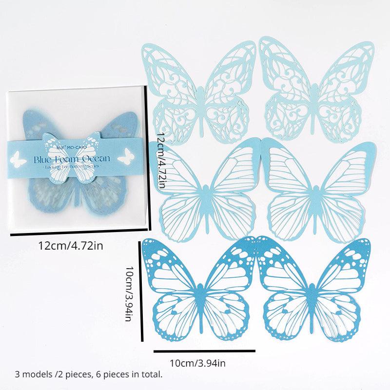 Butterfly Openwork Lace Journal Paper for DIY Decorative Background