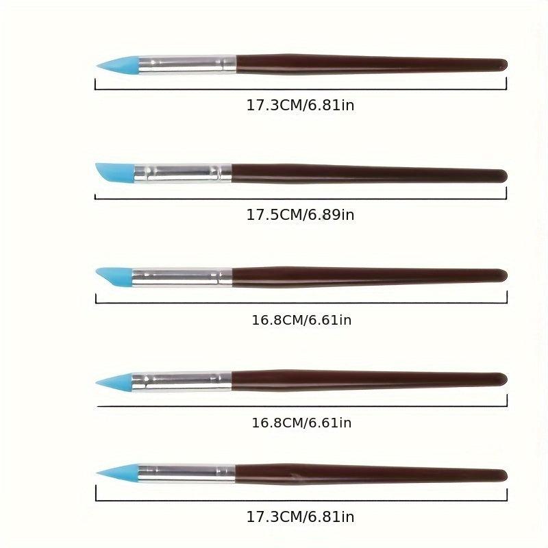 5pcs Clay Tools Silicone Pens for DIY Clay Work