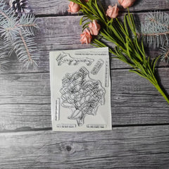 Flower Theme Stamp DIY Hand Account Card Making