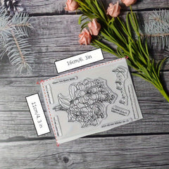 Flower Theme Stamp DIY Hand Account Card Making