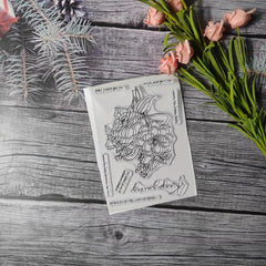 Flower Theme Stamp DIY Hand Account Card Making