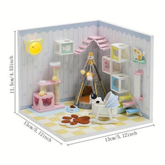 Kids Cabin Assembly Wooden Model Puzzle Toy