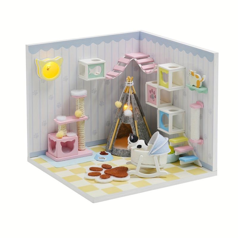 Kids Cabin Assembly Wooden Model Puzzle Toy