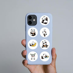 500pcs Cartoon Panda Stickers Handbook Cell Phone Mug Laptop Decorative Stickers