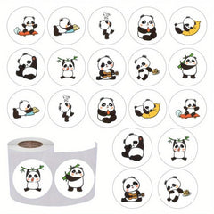 500pcs Cartoon Panda Stickers Handbook Cell Phone Mug Laptop Decorative Stickers