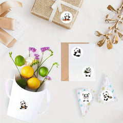 500pcs Cartoon Panda Stickers Handbook Cell Phone Mug Laptop Decorative Stickers